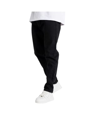 SikSilk Herenjeans van St Jean met bloemenborduursel, regular fit (Zwart)
