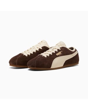Puma Tackle Suede Chocolade/Alpine Sneeuw Sneakers
