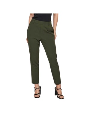 Vila Vivarone slanke broek voor dames (Kombu Groen)