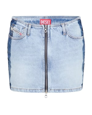 Diesel Ron S4 A-lijn minirok voor dames (normaal model) (Blauwe Denim)