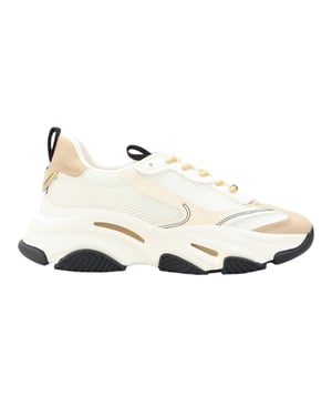 Steve Madden Dames Possession-E Platform Sneakers (Wit/Beige)