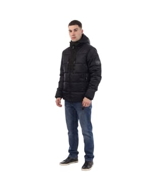 Crosshatch Gevoerde polyesterjas voor heren (Blauw)