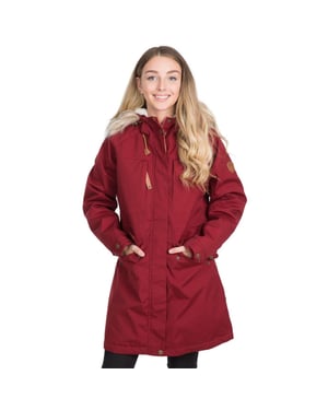 Trespass Dames Faithful Waterdichte Parka (Merlot)