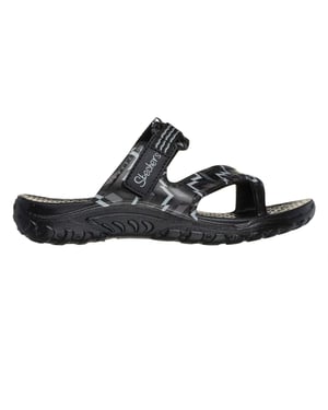 Skechers Dames Reggae Zig Zag Sandalen (Zwart/Grijs)