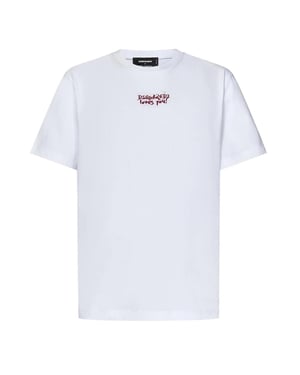 DSquared2 Heren houden van jou Logo T-Shirt (Wit)