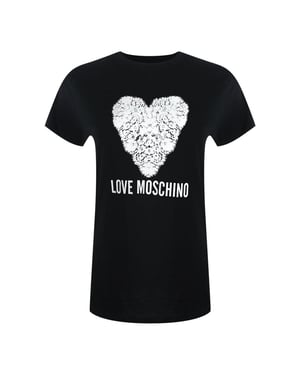 Love Moschino Dames/dames Hart T-shirt (Zwart)