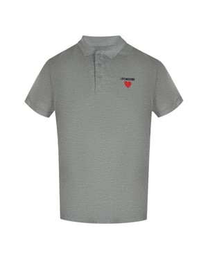 Love Moschino Herenpolo met korte mouwen (Grijs)