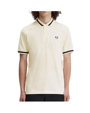 Fred Perry Heren poloshirt katoen met tip (Marine)