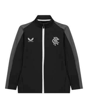 Castore Dames Rangers FC Mock Neck Relaxed Fit Trainingsjack (Zwart)