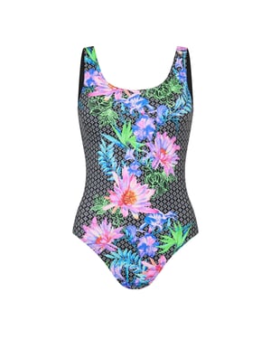 Zoggs Mystique-badpak met ronde rug voor dames (Veelkleurig)