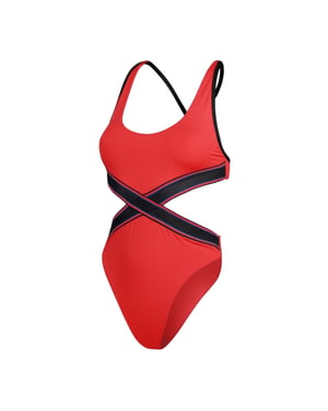 Speedo Dames Cut Out Eénstuk Badhuis (Rood)