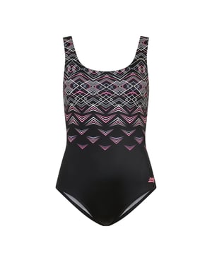 Zoggs Elektrisch Scoopback-eendelig zwempak voor dames (Zwart)