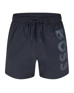 Boss Heren Octopus Bold Logo Zwemshorts (Donkergrijs)