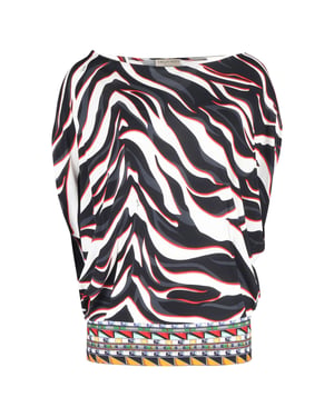 Emilio Pucci Dierenprint Top in Multicolor Viscose
