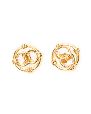 CC Round Clip On Earrings   oorbellen