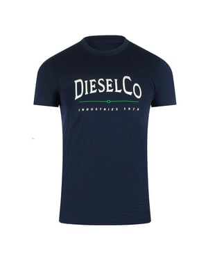 Diesel Heren Industries Premium Katoenen T-Shirt (Navy Blauw)