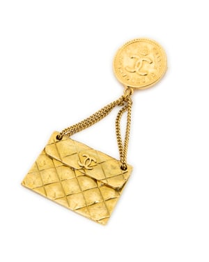 Bag Motif Brooch Pin   Broche
