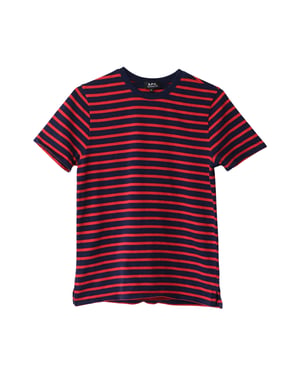 A.P.C. gestreept T-shirt van rood katoen