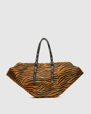 Nora Stripes Deluxe Donkerbruin Tas