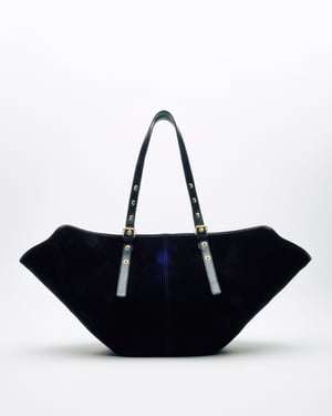 Nora Suede Black w. Goud Tas