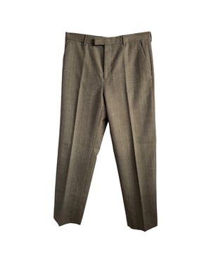 Gucci gestreepte broek met visgraatmotief in bruine wol