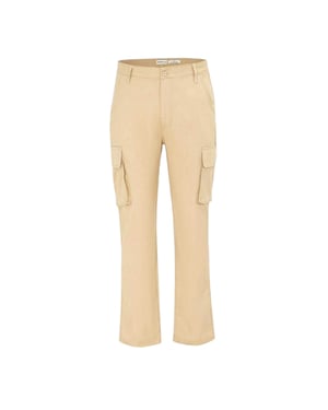 SoulCal Heren Effen Slim Cargo Broek (Crème)