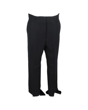 Celine Asymmetrische Broek in Zwarte Wol