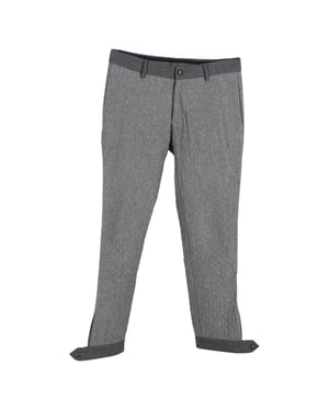 Moncler middelhoge taille rechte broek van grijze wol