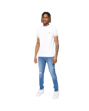 SikSilk Roke skinny jeans voor heren (Gewassen blauw)