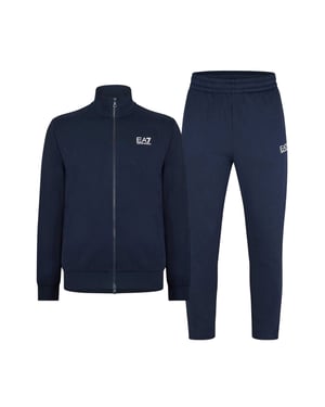 Emporio Armani EA7 Heren Katoenen Blend Trainingspak Set (Marineblauw)