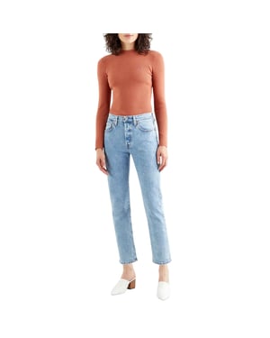 Levis 501 Straight Ankle Grazer-jeans voor dames (Lichtblauw)