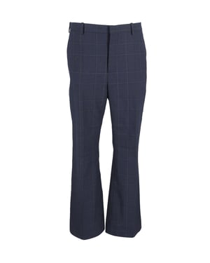 Balenciaga geruite broek van blauw katoen