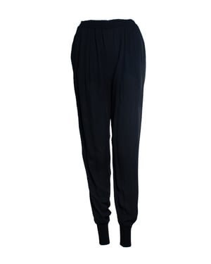 Stella McCartney, zwarte sportieve sheer pantalon