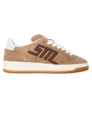 Steve Madden Dames-sneakers met veters en Alysha-logo (Taupe/Bruin)