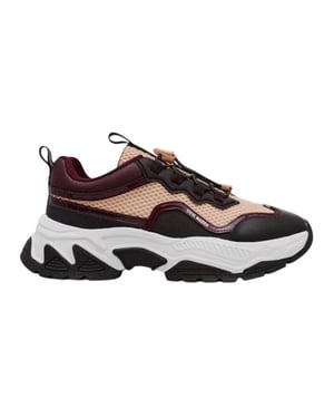 Steve Madden Android-sportschoenen met veters voor dames (Bruin/Wijnrood)