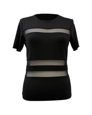 T Alexander Wang Mesh Accent T-shirt in zwart rayon