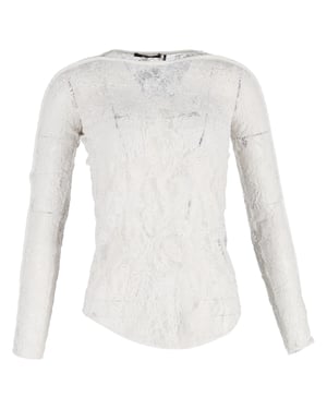 Isabel Marant blouse met bloemenkant in witte polyester