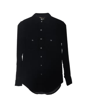 Saint Laurent overhemd met knoopsluiting in zwart fluweel