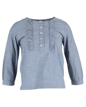 A.P.C. Cleo blouse van blauw katoen.