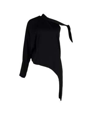 Diane Von Furstenberg asymmetrische top van zwart polyester