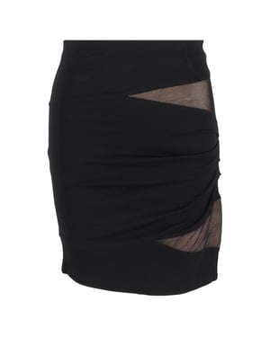 Alexander Wang minirok met meshaccenten in zwart rayon