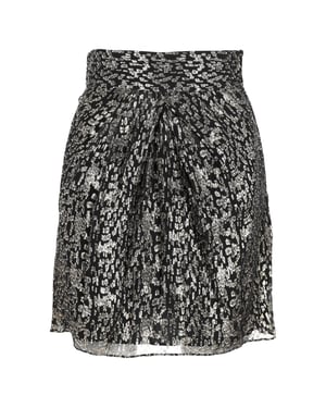 Iro Jeyna geplooide chiffon minirok in veelkleurige zijde