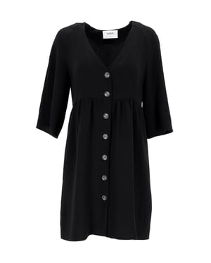 Ba&Sh Jurk met knoopjes in zwart polyester