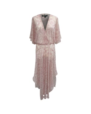 Maje Rifal maxi-jurk met paisleyprint in roze polyester