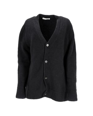 Acne Studios V-hals vest met knoopjes in zwarte wol