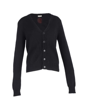 Saint Laurent Flamingo Cardigan in zwart mohair