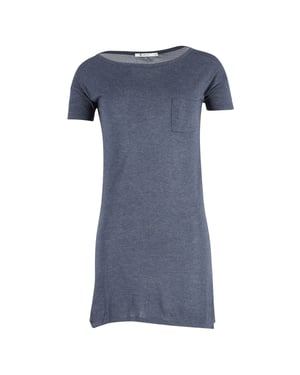 T by Alexander Wang mini-jurk met ronde hals in blauwe rayon