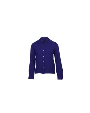 Chloe blouse met knoopsluiting in paarse zijde