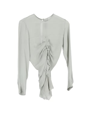 Isabel Marant Rimpelblouse in Lichtgroen Triacetaat