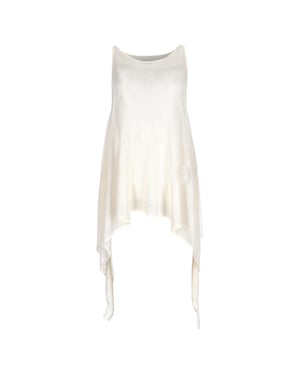 Emilio Pucci asymmetrische mouwloze top in witte viscose